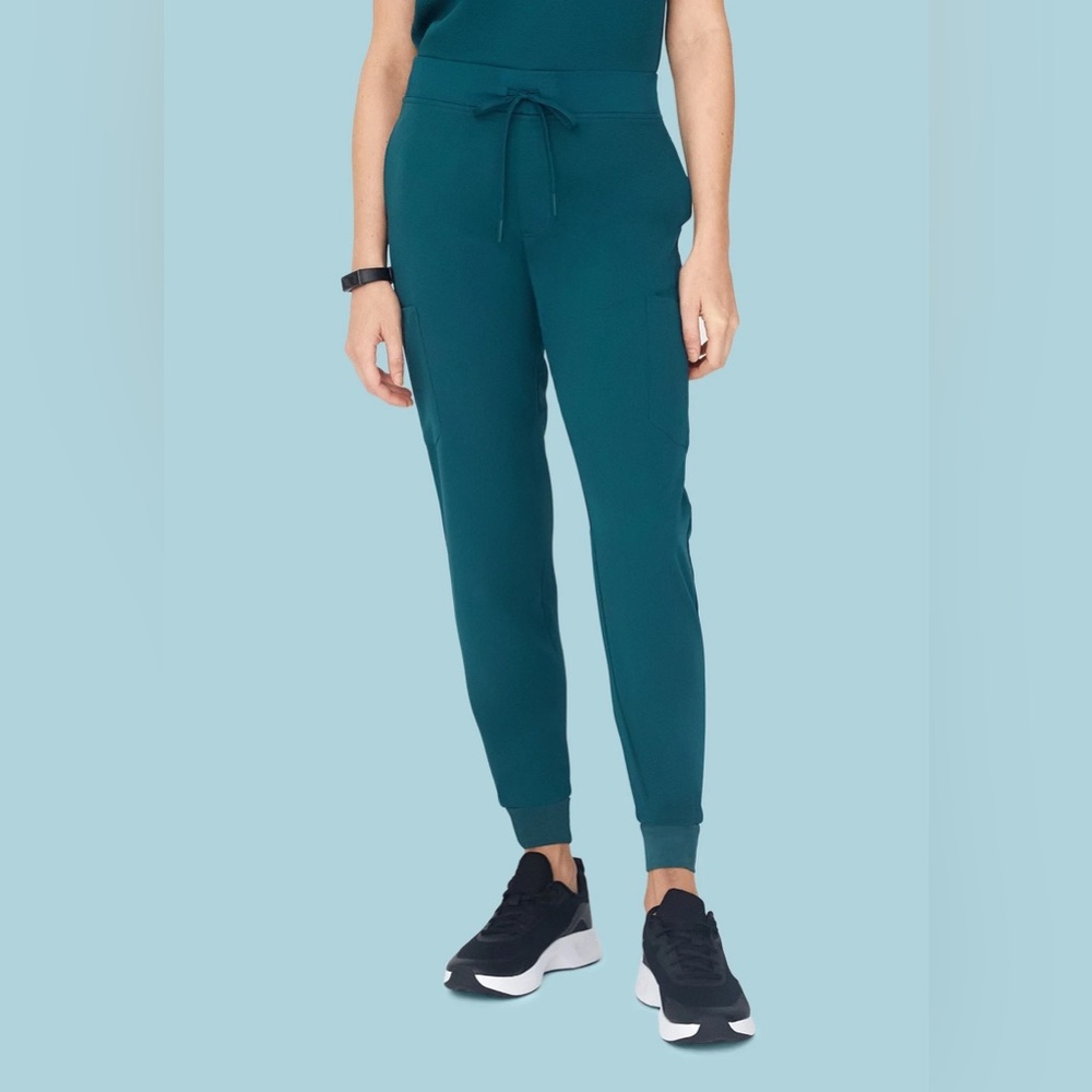 Women’s Mandala Caribbean Blue 9 Pocket Jogger Scrub Pants - Like New